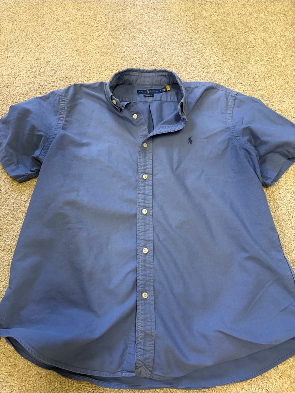 Ralph Lauren Short-Sleeve Button-Down Shirt - Blue